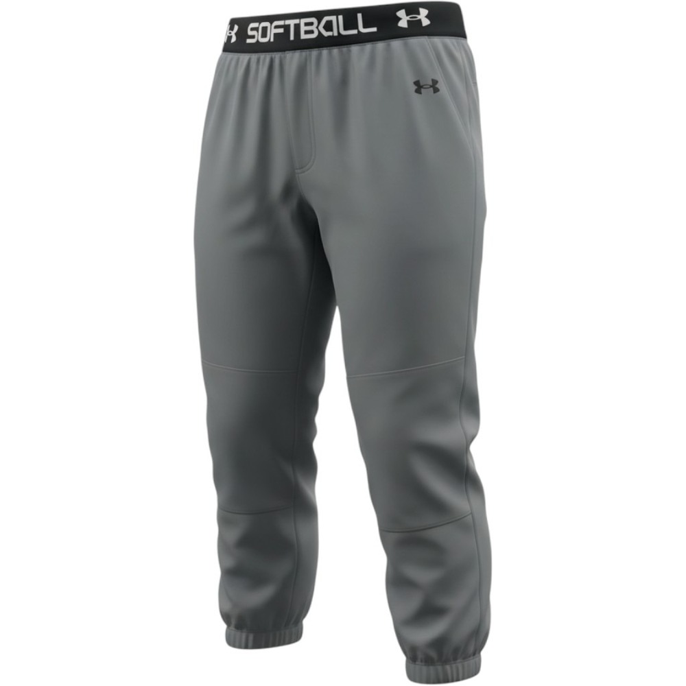 Under Armour Softball Pants Womens XL Grey Knickers Athletic HeatGear Practice